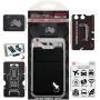 Double Pocket Gecko Phone Wallet - Smartphone Adhesive Card Holder - Cell Phone Pouch - Mobile Stick on Lycra Pocket by Gecko - Carry Credit Cards and Cash – (Black-White)