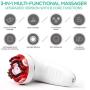 VOYOR Handheld Massager Cordless Deep Tissue Cellulite Massager for Face, Arm, Hand, Neck, Foot and Body, Silicone Face Brush, 3 Multi-functional Heads, IPX7 Waterproof & Rechargeable VRMM1-NEW