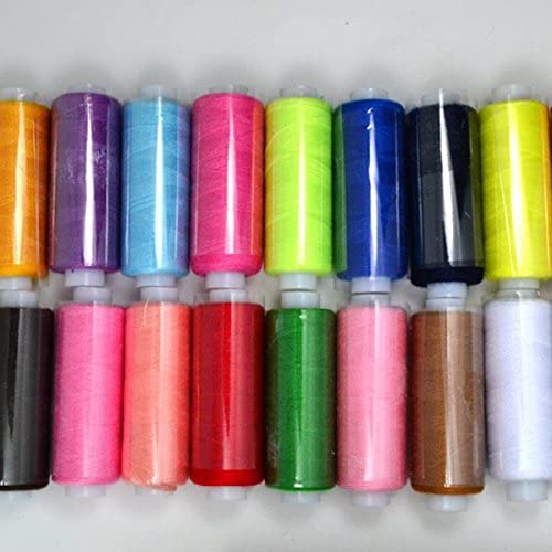 NEWCOMDIGI Sewing Thread Spool 24 Color 183 Meters Per Polyester All Purpose for Hand and Machine Sewing for Beginners, Travelers, Relatives and Friends
