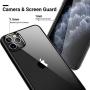 CASEKOO Crystal Clear Compatible with iPhone 11 Pro Max Case, [Anti-Yellowing] Shockproof Protective Hybrid Phone Cases Slim Lightweight Cover for iPhone 11 Pro Max (6.5 inch) 2019 - Matte Black