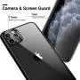 CASEKOO Crystal Clear Compatible with iPhone 11 Pro Max Case, [Anti-Yellowing] Shockproof Protective Hybrid Phone Cases Slim Lightweight Cover for iPhone 11 Pro Max (6.5 inch) 2019 - Matte Black