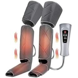 RENPHO Leg Massager for Circulation With Heat, Compression Calf Thigh Foot Massage, Adjustable Wraps Design for Most Size, With 3 Modes 3 Intensities, Gift for Mom Dad to Relax Leg Pain Muscle Fatigue