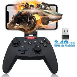 Mobile Matte Game Controller, Tonitrus Wireless Bluetooth Gamepad Joystick Game Controller for TPS Compatible VR iOS Android Mobile Phone PC Android TV Box and Pad (Black)