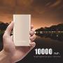 Power Bank 10000mAh with Flashliight Safe Metal Case Small Size Portable Charger Quick Charge Smart Phone iPhone iPad Samsung Galaxy LG (Gold)