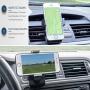 Cell Phone Holder for Car, 3-in-1 Car Phone Holder, Air Vent Holder Steering Wheel Holder Rearview Mirror Mounting in Vehicle for Universal Smartphones & GPS-Black