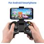 Mobile Wireless Game Controller, PowerLead Gamepad Compatibility for iOS Android iPhone iPad System with Retractable Bracket Support 6-inch Mobile Phone