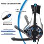 SADES Stereo Gaming Headset for PS4, Xbox One, Nintendo Switch, PC, PS3, Mac, Laptop, Over Ear Headphones PS4 Headset Xbox One Headset with Surround Sound, LED Light & Noise Canceling Microphone