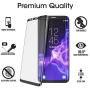 amFilm Glass Screen Protector for Samsung Galaxy S9 Plus, 3D Curved Tempered Glass, Dot Matrix with Easy Installation Tray, Case Friendly (Black)