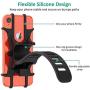 Phone Holder for Bike, Silicone Universal Bike Phone Mount, for Motorcycle Phone Holder Mountain Bike Accessories Fits for iPhone 11 Pro Max/XR/XS Max/8/7/ 6/6s Plus, Galaxy S20/S9, 4.0"-6.5" Phones