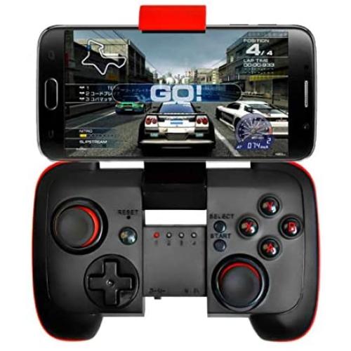 Wireless bluetooth Controller Gamepad Joytick Gaming for Android Cell Phone, PC Tablet, Samsung Gear VR, Game Boy Emulator (Red)