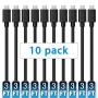 Mopower Micro USB Cable,10 Pcs 3FT High Speed USB 2.0 A Male to Micro B Charge and Sync Cables for Samsung,LG,BlackBerry and Motorola Smartphones & Tablets Black (10-Pack)