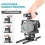 Neewer Camera Video Cage Rig Compatible with Sony A7RIII/A7III Camera, with Top Handle Grip and Cold Shoe Mount, Aviation Aluminum Design for Video Film Movie Making
