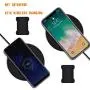[2pc] Finger Strap Phone Holder - Ultra Thin Anti-Slip Universal Cell Phone Grips Band Holder for Back of Phone(Black)