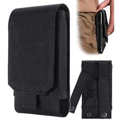 Urvoix Black Army Camo Molle Bag for Mobile Phone Belt Pouch Holster Cover Case Size L