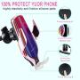 Smart Sensor Wireless Car Charger Mount, Automatic Clamping QC/QI 10W Fast Charging Car Charger Holder Compatible with iPhone 11/Xs/Xs Max/XR/X /8,Samsung Galaxy Note 9/ S9/ S9+/ S8 etc(Pink)