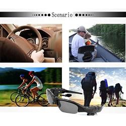 Wireless Bluetooth Sunglasses Anti-ray Stereo 4.1 Music Bluetooth Headphones for Men Support Both Headset and Hands-Free for All Kinds of Cell Phones (Silver-Gray)