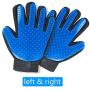 STARROAD-TIM Pet Grooming Glove Hair Remover Brush Gentle Deshedding Efficient Pet Mitt Pet Massage Gloves Left & Right Hand Draw Dogs Cats Horses Long Short Fur (1Pair Left & Right Hand (Blue))