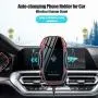 Wirelsss Car Charger,QI Fast Charging Air Vent Holder Auto-Clamping Smart Sensor Phone Holder for Car Compatible with iPhone 11/11 Pro/11 Pro Max/Xs/XR/X/8/8+,Samsung S10/S10+/S9/S9+(Red)
