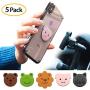 Ringke Magnetic Character Metal Plate Kit - Animal Edition (5 Pack, 1 Each) with 3M Adhesive Pad Compatible with Magnet Phone Car Mount Holder for Smartphone, iPad, Tablet, and Other Devices