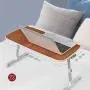 Laptop Table for Bed, TaoTronics Foldable Lap Desks, Bed Desk Height Adjustable, Portable Bed Tray Table for Couch and Sofa, Laptop Stand for Lap and Writing - Brown Laptop Table for Bed, TaoTronics Foldable Lap Desks, Bed Desk Height Adjustable, Portable Bed Tray Table for Couch and Sofa, Laptop Stand for Lap and Writing - Brown