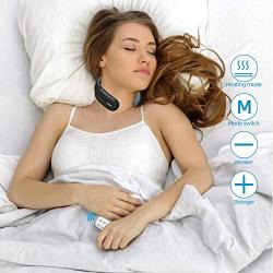 Neck Massager,Shiatsu Neck Massager with Heat Cordless,Smart Portable Electric Neck Massage Equipment 3 Modes & 15 Intensity,Gift for Women & Men Black