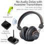 Avantree AS9S 40 hr Wireless Wired Bluetooth Over Ear Headphones with Mic for Computer TV Watching, Extra Comfortable & Lightweight, HiFi Stereo Headset for PC Laptop Cell Phone Conference Call