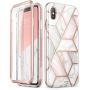 i-Blason Cosmo Series Designed for iPhone Xs Max Case 2018 Release, Full-Body Bumper Case with Built-in Screen Protector, Marble, 6.5