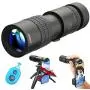 UNEGROUP Monocular Telescope, High Power HD Low Night Vision Waterproof Compact Spotting Scope with Smartphone Holder, Wireless Control & Tripod - FMC BAK4 Prism for Bird Watching, Camping, Hiking UNEGROUP Monocular Telescope, High Power HD Low Night Vision Waterproof Compact Spotting Scope with Smartphone Holder, Wireless Control & Tripod - FMC BAK4 Prism for Bird Watching, Camping, Hiking