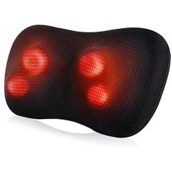 MaxKare Back Massager Neck Massager Massage Pillow with Heat, Shiatsu and Deep Tissue Kneading Massager for Cervical, Shoulder, Waist, Muscle Pain Relief, Relaxation in Car Home and Office