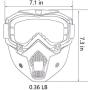 MOCHOEL Motorcycle Goggles Mask, Tactical Glasses for Outdoor Airsoft CS Snowmobile Skiing Riding Motocross Cycling Anti-Fog Windproof UV400 Safety Protection Halloween/Costume Ball
