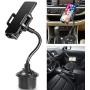 VAKs Car Cup Holder Phone Mount Adjustable Automobile Cup Holder Smart Phone Cradle Car Mount for iPhone 11 Pro/XR/XS Max/X/8/7 Plus/6s/Samsung S10+/Note 9/S8 Plus/S7 Edge(Black)