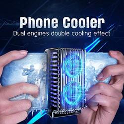 Phone Cooler, Cell Phone Radiator，Suitable for All Types of Cell Phones from 4.5 inches to 7 inches,Fast Cooling Cellphone Fan 2 in 1 Portable Aluminum Ice Porcelain Radiator