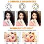 GLCON Selfie Ring Light with Tripod Stand for Live Stream - LED Ring Light with Cell Phone Holder for iPhone Samsung Android - Dimmable Makeup Light with 3 Light Mode 10 Level Brightness for YouTube