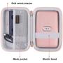 Canboc Shockproof Carrying Case for Fujifilm Instax Mini Link Smartphone Printer & INSTAX Share SP-2 Smart Phone Printer | Storage Travel Bag Portable Fits USB Cable & Mini Instant Film, Rose Gold