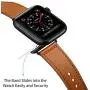 KYISGOS Compatible with iWatch Band 44mm 42mm, Genuine Leather Replacement Band Strap Compatible with Apple Watch Series 5 4 3 2 1 42mm 44mm, Brown Band with Black Adapter KYISGOS Compatible with iWatch Band 44mm 42mm, Genuine Leather Replacement Band Strap Compatible with Apple Watch Series 5 4 3 2 1 42mm 44mm, Brown Band with Black Adapter