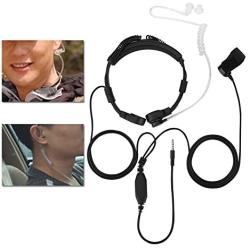 Universal Headset,3.5mm PTT Throat Mic Earpiece Anti Radiation Covert Air Acoustic Tube Headset for Mobile Phone for Samsung