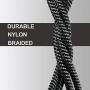 Mfi Certified Lightning Cable 3ft 3Pack Nylon Braided Heavy Duty iPhone Charger Cable Cord Black Compatible with iPhone 11 / Pro Max/X/Xs Max/Xr /8 Plus/ 7 Plus/ 6S Plus / 6 Plus/iPad Mini/Air