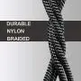 Mfi Certified Lightning Cable 3ft 3Pack Nylon Braided Heavy Duty iPhone Charger Cable Cord Black Compatible with iPhone 11 / Pro Max/X/Xs Max/Xr /8 Plus/ 7 Plus/ 6S Plus / 6 Plus/iPad Mini/Air