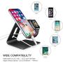 Apple Watch Stand, OMOTON 2 in 1 Universal Desktop Stand Holder for iPhone and Apple Watch Series 5/4/3/2/1 (Both 38mm/40mm/42mm/44mm) (Black)