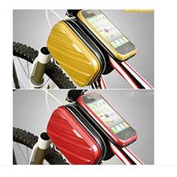 ZFF Hard Shell Bicycle Bag Suitable for Mobile Phone 5.5 Inch Mobile Phone Bag Waterproof Saddle Bag Riding Equipment Accessories Multi-Color Optional