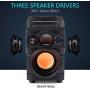 Portable Bluetooth Speaker with Subwoofer, 20W Rich Bass Wireless Stereo Outdoor/Indoor Speakers Support Remote Control FM Radio TF Card LCD Display for Home Party Smartphone Computer PC