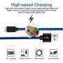 CUGUNU Nylon Braided Cable Compatible with iPhone Charger, 5 Pack[3/3/6/6/10FT] MFi Certified USB Lightning Cable Charging Cord for iPhone X/Max/11/8/7/6/6S/5/5S/SE/Plus/iPad - Black Blue