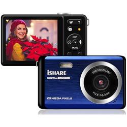 Mini Digital Camera for Photography with 2.8 Inch LCD 8X Digital Zoom, 20MP HD Digital Camera Rechargeable Point and Shoot Camera, Indoor Outdoor for Kids/Seniors/Learner(Blue)