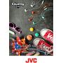 BLACK GUMY In ear earbuds with stay fit ear tips and MIC.  Wired 3.3ft colored cord cable with headphone jack.  Small, medium, and large ear tip earpieces included.  JVC GUMY HAFX7MB