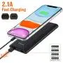 Portable Charger 10000mAh, Power Bank 【2-Pack】 Ultra-Slim External Battery Charger Dual USB Lighter Backup Pack Phone Charger for iPhone 11, Galaxy S9, Pixel 3, Android Phone, iPad and Tablet etc