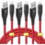 iPhone Charger Cable 6ft, CyvenSmart 3Pack 6Foot Lightning Cables, Nylon Braided Data Sync Long iPhone USB Charging Cable Cord for iPhone 11/11 Pro / 11 Pro Max/XS/XS Max/XR/X / 8, iPad Mini.