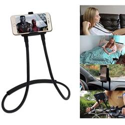 Polifall Upgrade Cell Phone Holder, Universal Mobile Phone Stand, Flexible Long Lazy Neck Waist Bracket, Adjustable 360° Free Rotating Gooseneck Mount with Multiple Function for Bed Couch Kitchen