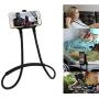 Polifall Upgrade Cell Phone Holder, Universal Mobile Phone Stand, Flexible Long Lazy Neck Waist Bracket, Adjustable 360° Free Rotating Gooseneck Mount with Multiple Function for Bed Couch Kitchen