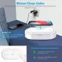 Cell Phone Sanitizer Portable Phone Cleaner Box with Wireless Charging, Phone Soap with Aroma Diffuser Electric Cleaner for iPhone Android Mobile Phone Jewelry Makeup Tools Cell Phone Sanitizer Portable Phone Cleaner Box with Wireless Charging, Phone Soap with Aroma Diffuser Electric Cleaner for iPhone Android Mobile Phone Jewelry Makeup Tools