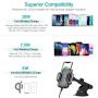 CHOETECH Wireless Car Charger, 10W Max Qi Wireless Fast Charger Car Mount USB-C Phone Holder with 36W Dual Car Charger Compatible iPhone SE, iPhone 11/Pro/Max/XS/Max, Galaxy S20/S20+/Note 10/S10